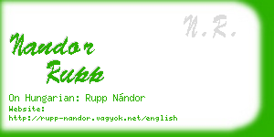 nandor rupp business card